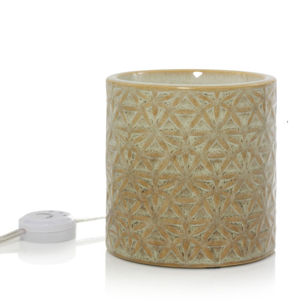 Yankee Candle - Gold And Pearl Crackle Paralume E Piatto Grande ->