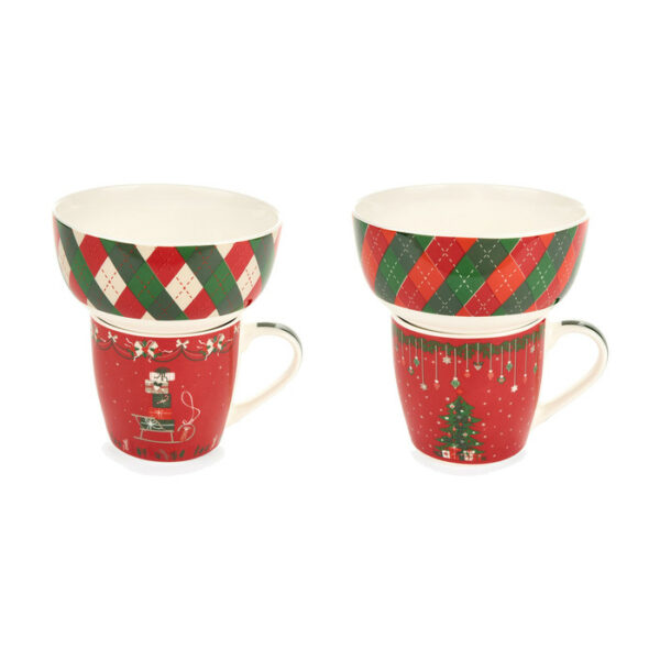 set 2 mug con tazza natalizie nuvole di stoffa