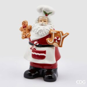 contenitore babbo natale cuoco in ceramica edg